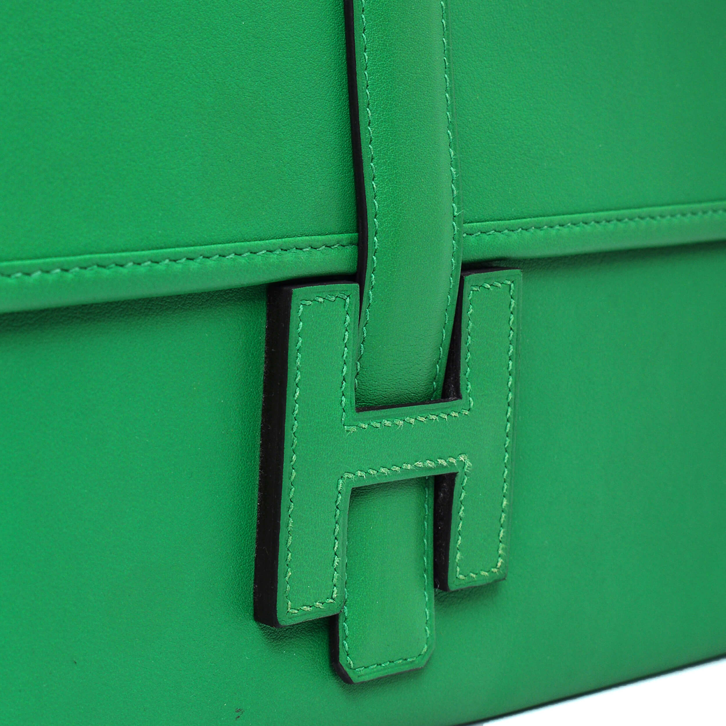 Hermes - Bambou Swift Leather Jige Clutch